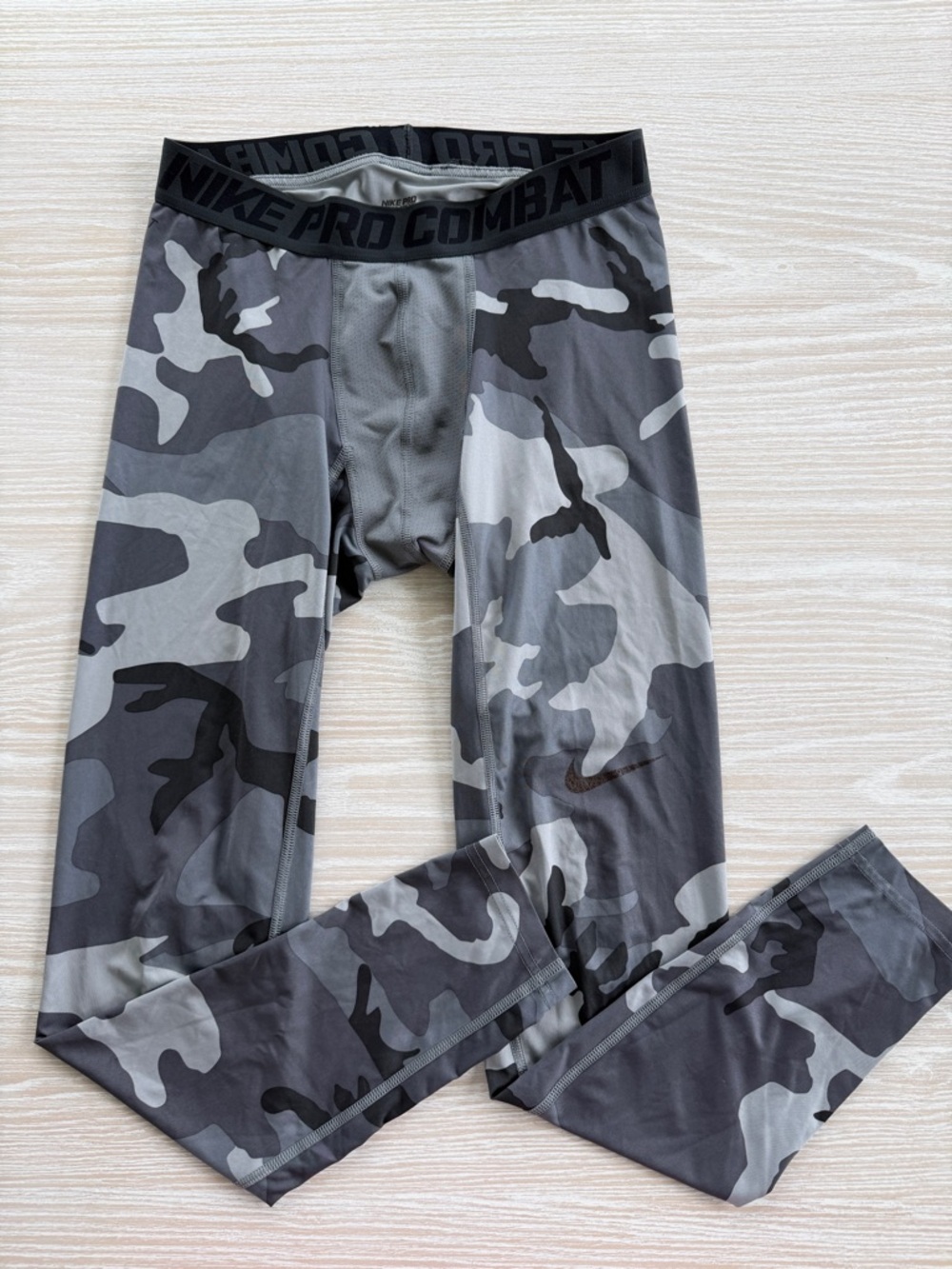 Nike Gray Camo Compression Leggings